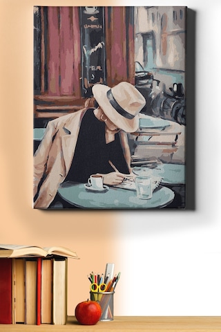 Webstyle Sayılarla Boyama Seti Kasnaklı Yazar 50x65 Cm
