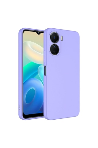Vivo Y16 Kılıf Zore Mara Lansman Kapak Lila