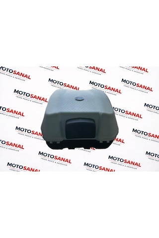 Modasanal 44 Lt Motosiklet Topcase Bel Destekli Sök Tak Kilitli Arka Çanta Siyah-gri