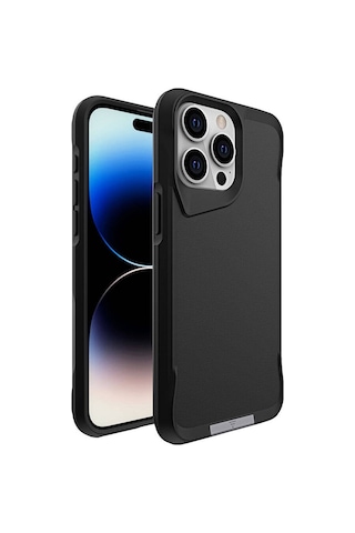 Apple Uyumlu iPhone 15 Pro Kılıf Case, Metal Standlı Mat Airbag Anti Shock Tpu Kapak Cover Gri