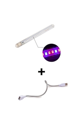 Taşınabilir USB 21 LED Mor Işık Stick Led Bitki Büyütme Lambası