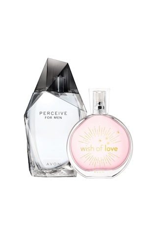 Avon Perceive Erkek Parfüm EDT 100 ML + Wish Of Love Kadın Parfüm EDP 50 ML