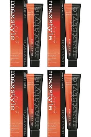 Maxstyle Sps572 Argan Ve Keratin 2025/ky.gr Koyu Gri 60 Ml 4 Adet Saç Boyası Oksidansız