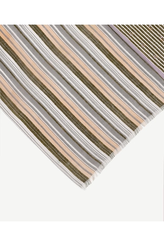Yargıcı Çizgili Şal 26yksl1040x 003 Kahverengi