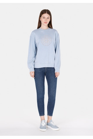 Colin's Colins Regular Fit Yuvarlak Yaka Baskılı Kadın Mavi Sweatshirt Cl1071857 Cl1071857 Q1.v2 Ble Mavi