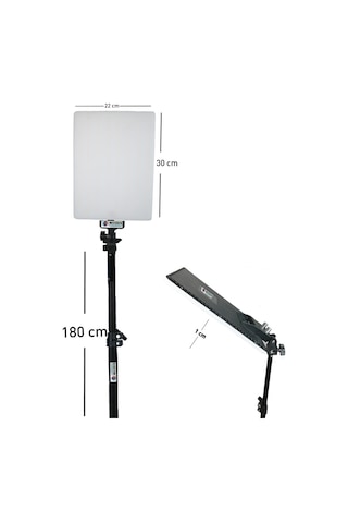 Deyatech 530 Led Fotograf Video Sürekli Işık Seti 3 x Led Panel Tripod Ayaklı + Çanta