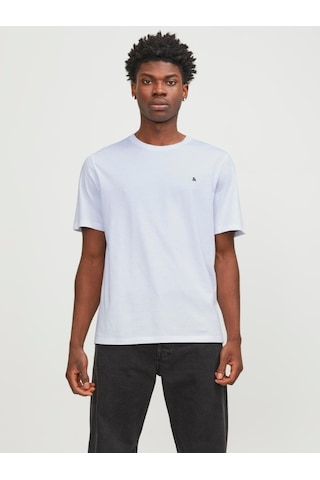 Jack & Jones Jack&jones Paulos Erkek Beyaz Yuvarlak Yaka Tişört 12245087-WHT Beyaz
