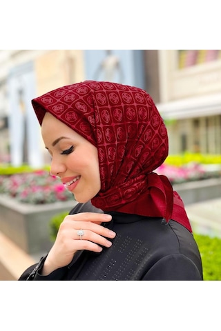 Pierre Cardin Elegans Monogram Eşarp - 1090750 -941 Bordo Bordo
