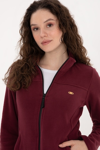U.S. Polo Assn. Kadın Bordo Fermuarlı Dik Yaka Polar Sweatshirt 50316729-VR177