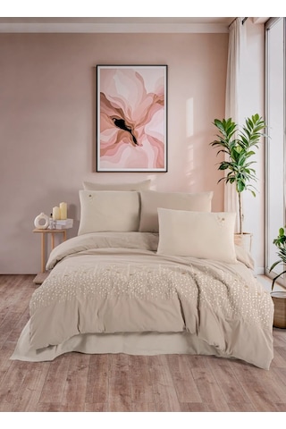 Punç Nakışlı Diamond Series Nevresim Takımı Çift Kişilik Ve Oda Kokusu Kutulu Diva-cappucino