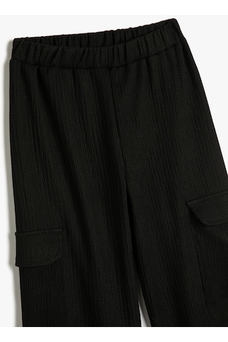 Koton Basic Kargo Jogger Eşofman Altı Cepli Beli Lastikli Siyah 4wkg40339ak 4WKG40339AK999 Siyah