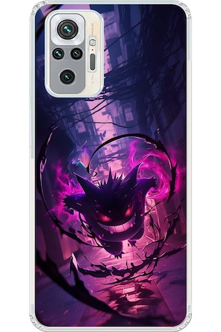 Xiaomi Redmi Note 10 Pro Uyumlu Şeffaf Kılıf Pokemon 2 Tasarımlı