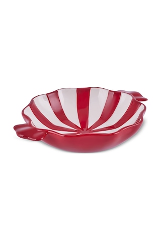 Karaca New Year Yılbaşı Candy Twist Pasta Tabağı 19 Cm Kırmızı