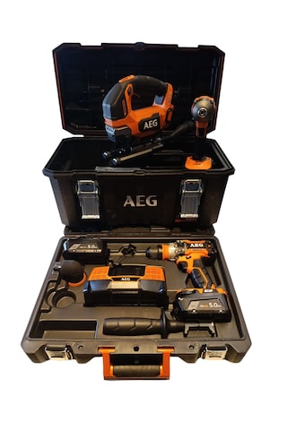 Aeg 3'lü Mobilyacı Seti 18v 5ah Matkap+vidalama+dekupaj