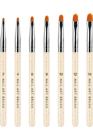 Hfambition 7 Parça Uv Jel Tırnak Fırçası Seti - Profesyonel Tırnak Sanatı Ve Ev Kullanıma Uygun