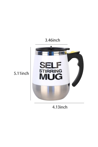 Xindoker 400ml Otomatik Çay Kahve Karıştırıcı Bardak, Elektrikli, Kapaklı, Isıya Dayanıklı, Çift Katlı, Çeşitli İçecekler İçin Mavi