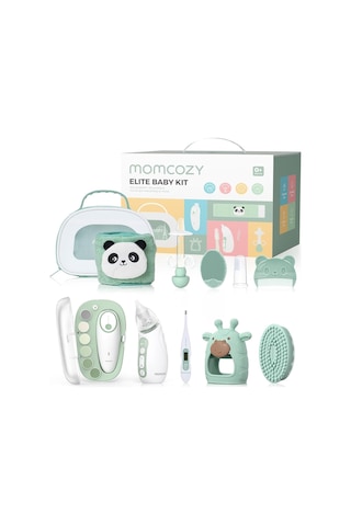 Momcozy Elite Bebek Seti, Premium Bebek Bakım & Sağlık Kit, 10'u 1 Arada Set Bebek Bakım Seti Çok Renkli