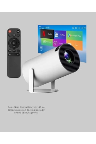 Ev Sineması Projeksiyon Cihazı 160 Ansı Lümen 4k Uyumlu Ve Kablosuz Görüntü Aktarımı 68363160