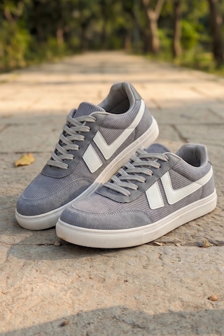 In Step Street Style Unısex Gri Korduroy Detaylı Süet Şehir Ayakkabısı GRİ