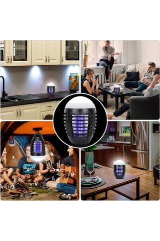 Yaozixa Led Mor Işıklı İki Fonksiyonlu Entegre Kovucu, Dış Mekan Mobilyaları İçin Kirsiz, Etkili Ensek Kontrolü Diğer