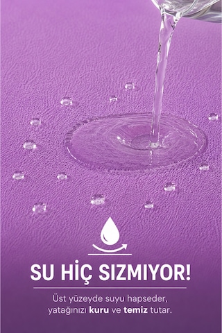 Formeya Lila Mikro Fitted Sıvı Geçirmez Yatak Koruyucu Alez Lila