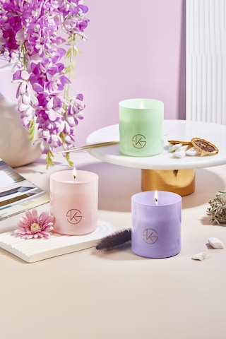 Selka Home Flowery Pathculi Lavander Kokulu Organik Cam Mum 480 Gr 001