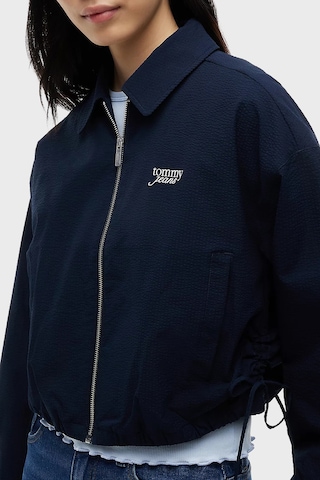 Tommy Jeans Su İtici Gofre Dokulu Gömlek Yaka Relaxed Fit Kadın Mont Mont Dw0dw22912 C1g Lacivert