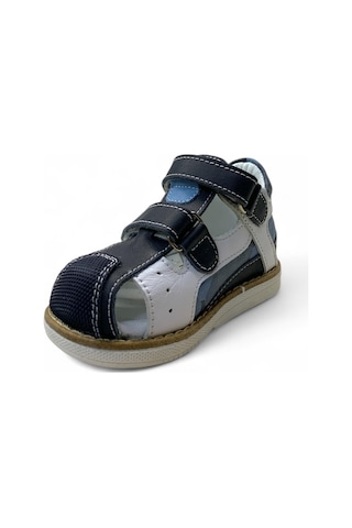 636 Bebek Deri Korseli Sandalet Lacivert/mavi Lacivert - Mavi