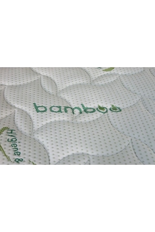 Uzunbebe 100X200 Opalin Bamboo Lüx Ortopedik Yaylı Yatak (Yastık Hediyeli)