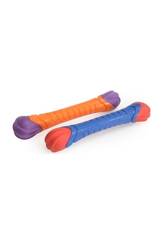 Gıcırtılı Ve İki Renkli Tpr Çubuk Köpek Oyuncağı 24 Cm Eğlenceli Isırma Çubuğu