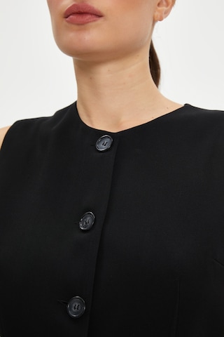 Serpil Exclusive Kadın Minimalist Kolsuz Yelek - Siyah