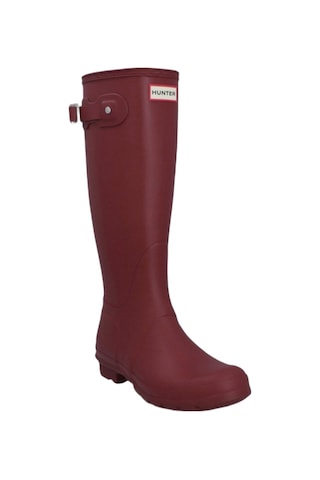 Hunter Original Tall Tri Colour Logo Boot 152 Bordo