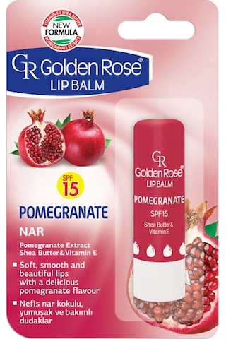 Golden Rose SPF15 Narlı Dudak Balsamı Golden Rose SPF15 Narlı Dudak Balsamı
