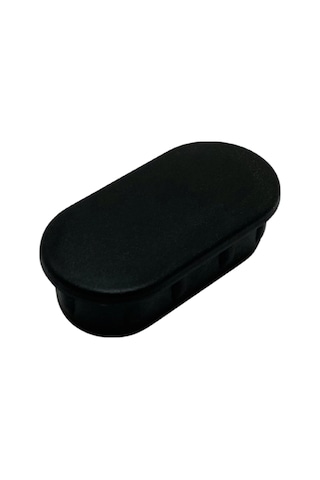 Oval Demir Profil İç Tapa Geçme Plastik Ayak Geçme Koruma Plastiği 40mm X 20mm 8 Adet Siyah Siyah