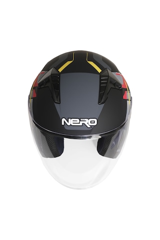Gp Nero Mks006-mbc5r Şeffaf Vizörlü Motosiklet Yarım Kask Siyah Kırmızı