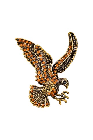 Rhinestones İle Eagle Broş - Mücevher Yapımı Veya Moda Aksesuarları İçin Vivid Kuş Pimi Çok Renkli