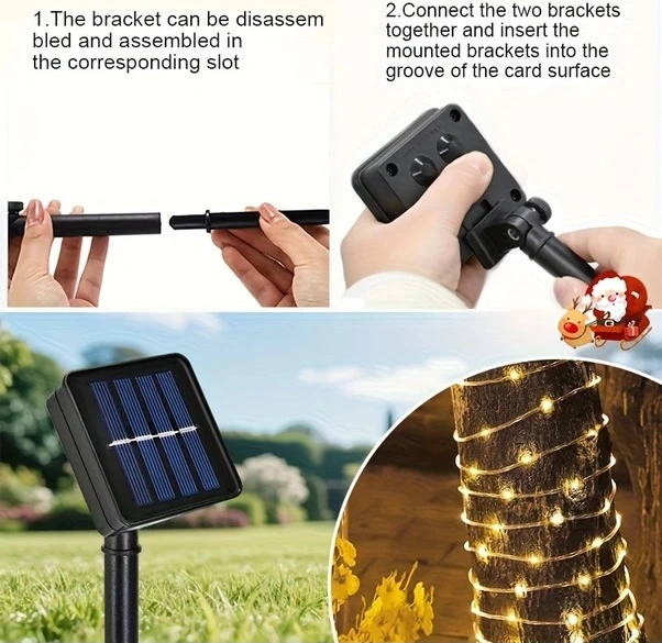 Trendooze Güneş022 Hareket Sensörlü Led F Fairy Aydınlatma 8 Mod Bahçe Dekor