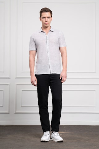 Morven Erkek Gri Trend Apaçi Yaka Dynamic Fit Kısa Kollu Gömlek 25ys004005100 Gri Gri
