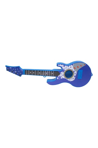 Rock Gitar Oyuncak Metal Telli 45 Cm Mavi
