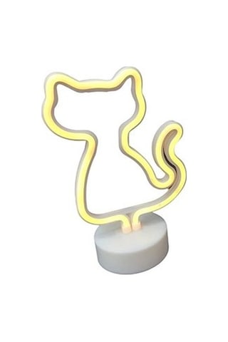 Neon Işıklı Kedi Lamba Usb+pil Dekoratif Aydınlatma Diğer