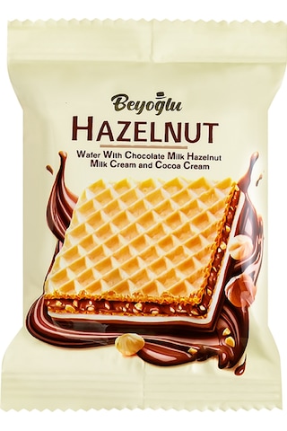 Hazelnut Altı Çikolata Kaplı Fındıklı Kare Gofret 30 Gr 24 Adet