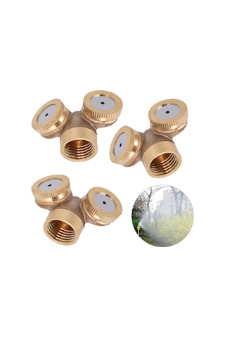 Shineyee 3 Adet Bakır Tarım Sulama Spreyi, G1/2 Dn15 Teli, 2 Başlı Yüksek Basınçlı, Atomizasyon Etkili, Bahçe Zirai Sulama İçin