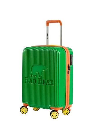 Bad Bear Logo Suitcase 23.01.80.003y Yeşil Kabin Küçük Boy Tekerlekli Abs Valiz 40 Lt. Yeşil