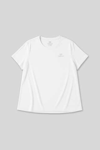 Tommylife Haki Baskılı O Yaka Rahat Form Battal Büyük Beden Kadın T-shirt - 97308 Beyaz