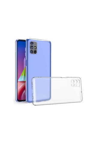 Zore Galaxy Uyumlu M51 Kılıf Msra Kamera Korumalı Süper Silikon Kapak - Renksiz Renksiz