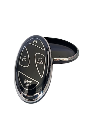Hyundai Tucson Iqoniq Kona Elantra Uyumlu Kumanda Anahtar Kılıfı 5 Tuşlu Siyah Gümüş