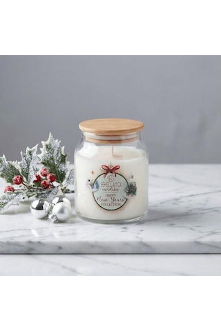 Selka Home 2'li New Year S Küçük Boy Special Kokulu Mum Yılbaşı Özel Koleksiyonu Şeffaf