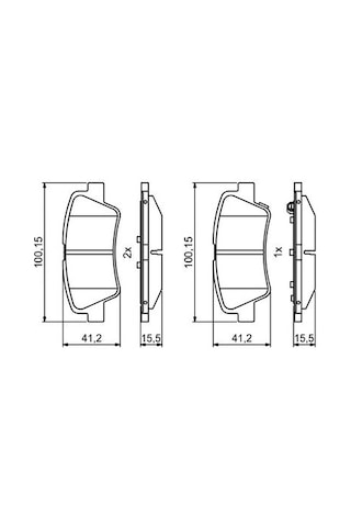 Hyundai Bayon 1.4mpı 2021-2025 Bosch Arka Balata Netparnet25338