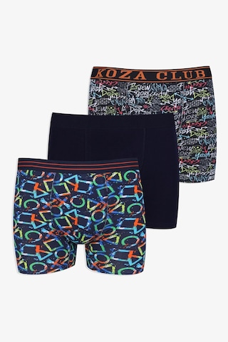 Koza İç Giyim Erkek 3'lü Pamuklu Likralı Boxer Ko9003bx-6 Çok Renkli