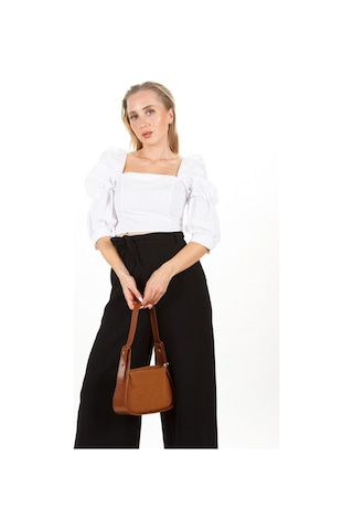 Newish Polo Kadın Taba Tiger Süet Baget Omuz Çantası New270 Taba